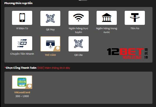 Cẩm Nang Nạp Tiền 12Bet: Hướng Dẫn Đầy Đủ Cho Mọi Người Chơi! 9 Cách gửi tiền 12Bet tức thì bằng thẻ cào
