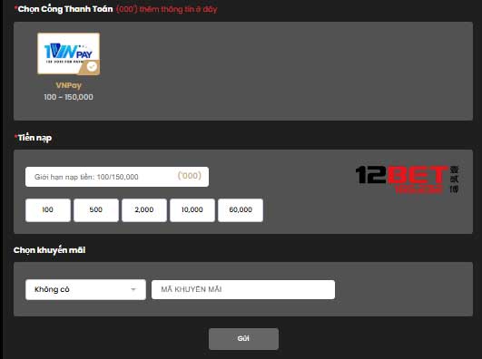 Cẩm Nang Nạp Tiền 12Bet: Hướng Dẫn Đầy Đủ Cho Mọi Người Chơi! 17 Nạp tiền 12Bet qua QR lite